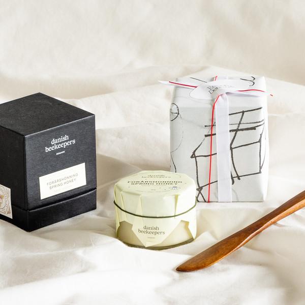 [대니시비키퍼스] 로모섬의 꿀 미니 80g & 우든나이프 세트