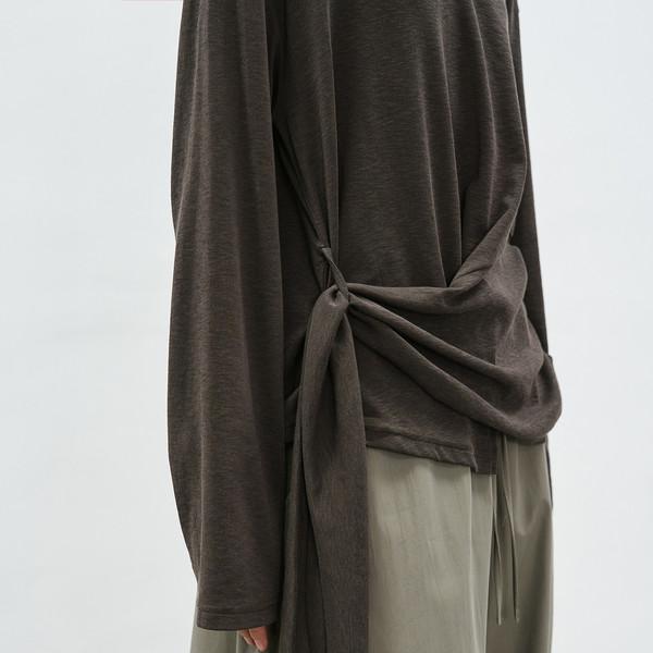 Side Tie Drape T-shirt