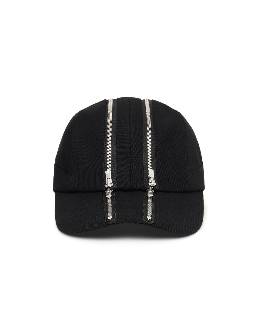 DOUBLE ZIPPER CAP (BLACK)