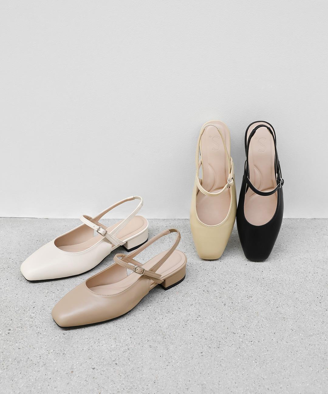 사뿐 다프니 메리제인 슬링백 플랫슈즈 (3cm)