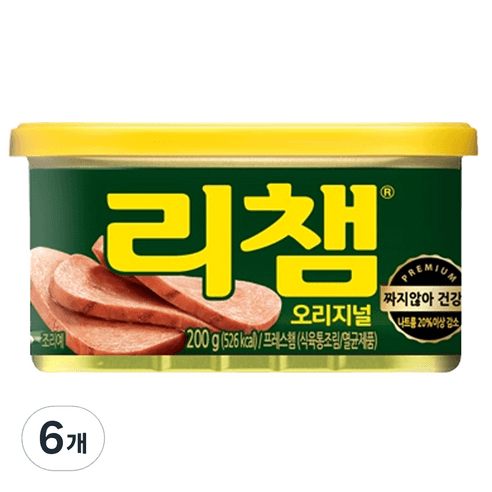 리챔 오리지널 햄통조림, 200g, 6개 - 캔/통조림류 | 쿠팡
