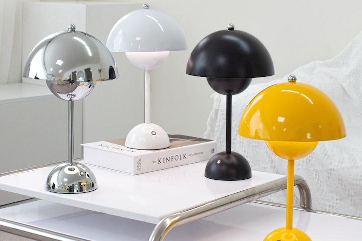 밝기/빛색상변경 무선충전형 인테리어 무드등 조명 머쉬룸 단스탠드 8colors KGA-55