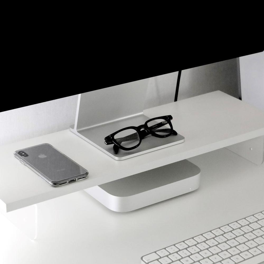 에즈윗 화이트 모니터 받침대 노트북 스탠드 600 800