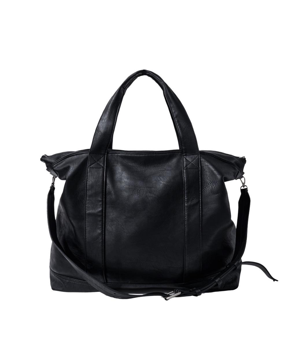 FAUX LEATHER 'Earth\' BAG BLACK (WA231)*6/17일 순차 배송*