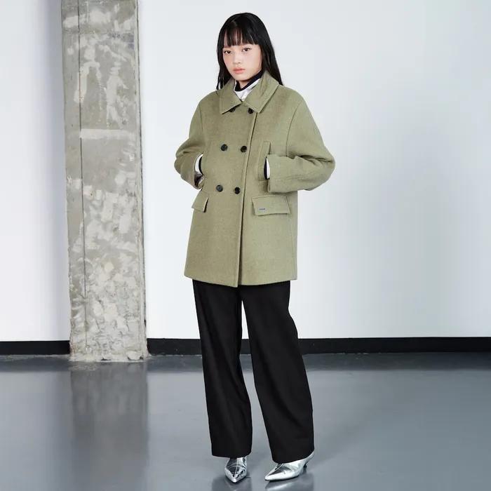 Double Pea Coat  Khaki (KE5X30M15H)