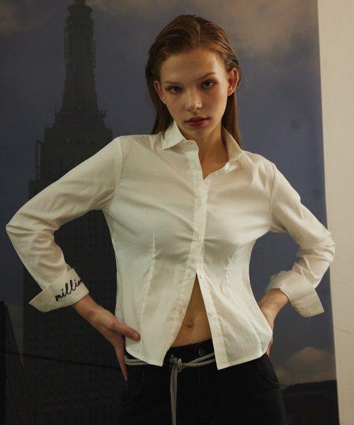 [5412] 코튼 슬림 셔츠 (아이보리)