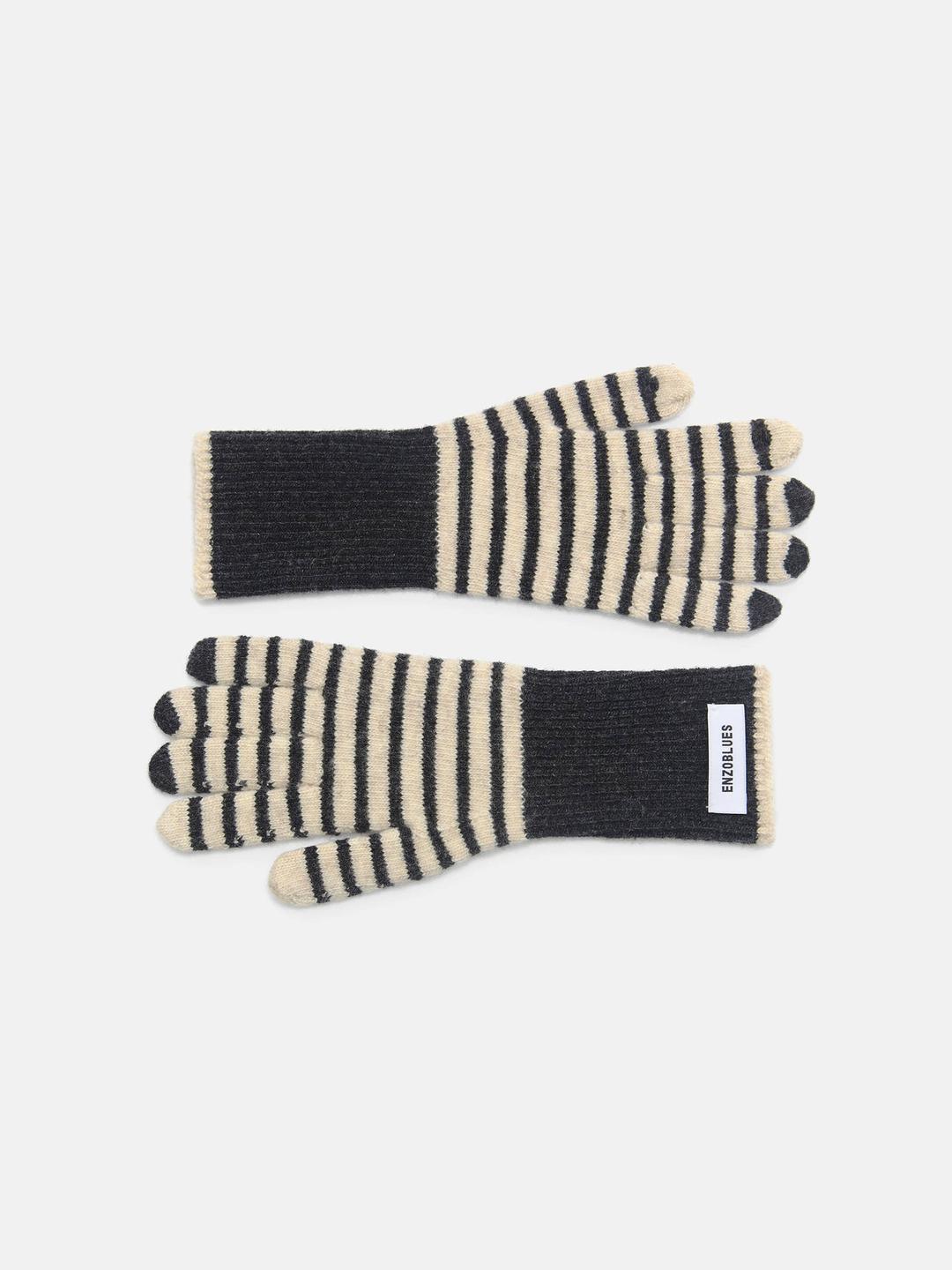 스트라이프 울 롱 글러브 (Black Stripe)