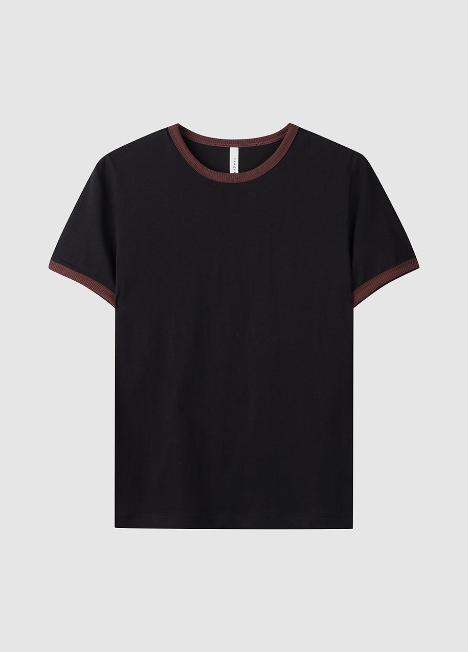 Logo color combination short sleeve tee
