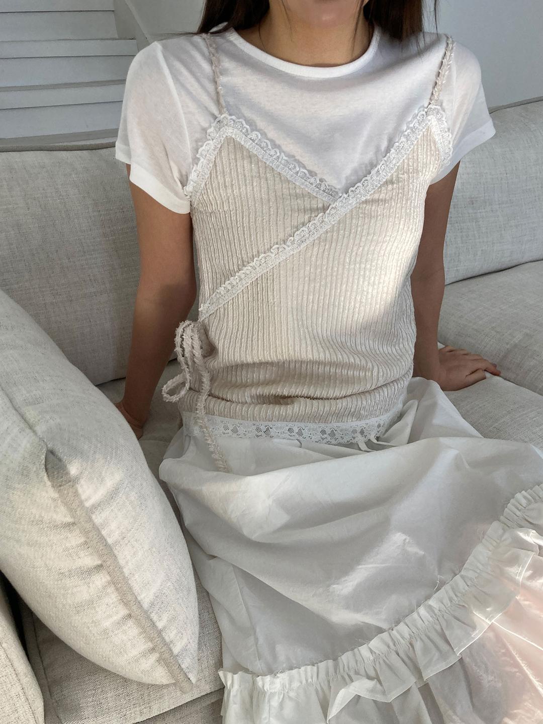 부트 먼스 레이스 뷔스티에 슬리브 (2color)