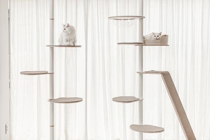 [10%쿠폰] 오브바이포 고양이 베이직 원목 알루미늄 캣폴 캣타워