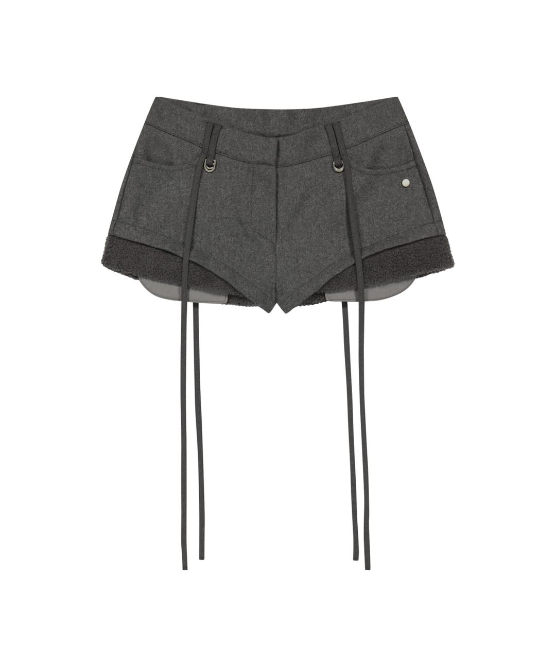 *Preview, 9/5 Open* Micro Wool Shorts / Grey