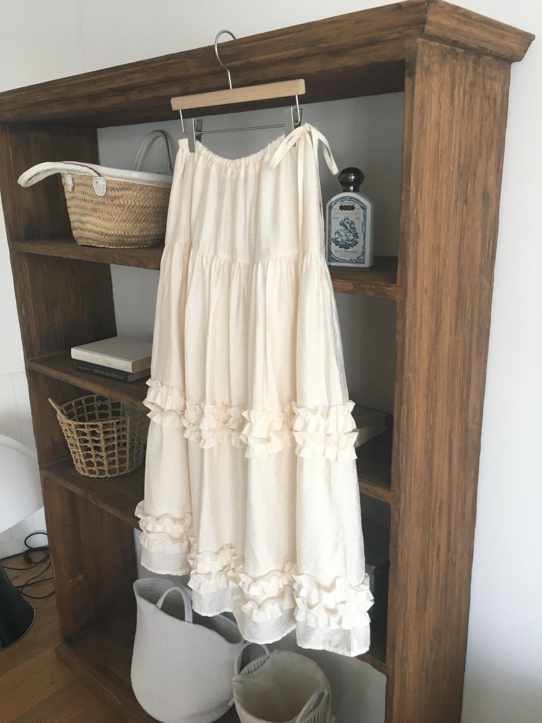 [made] 레터 프릴 스커트