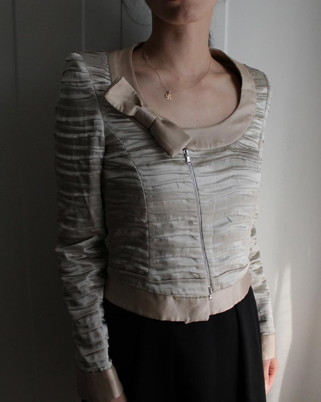 Emporio Armani ribbon crop jacket  | 후루츠패밀리