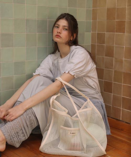 MESH SHOPPER BAG [ CREAM ]