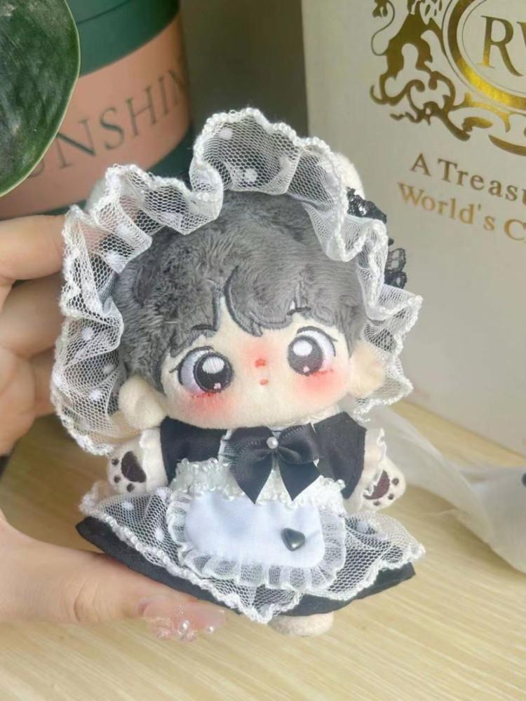10cm 메이드복 하녀복 솜인형 아이돌 무속성인형 의상 옷