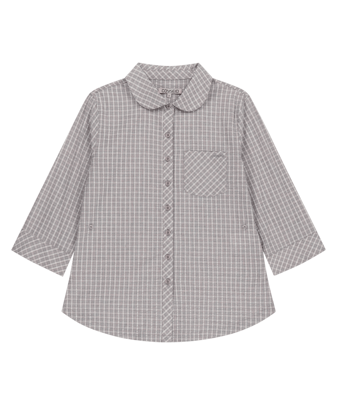 ROUND COLLAR CAPRI SHIRT ASH PINK