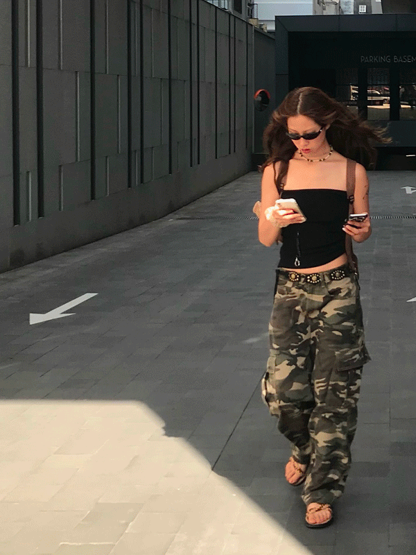 vintage camo pocket pants