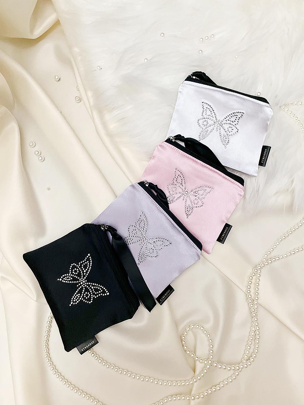 Sparkling Cubic Satin Zip-pouch (S/4color)