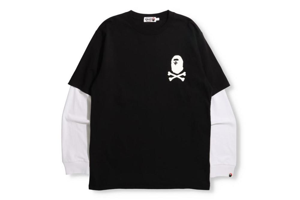 (베이프정품) 에이프 크로스본 레이어드 긴팔티 APE CROSSBONE LAYERED L/S TEE