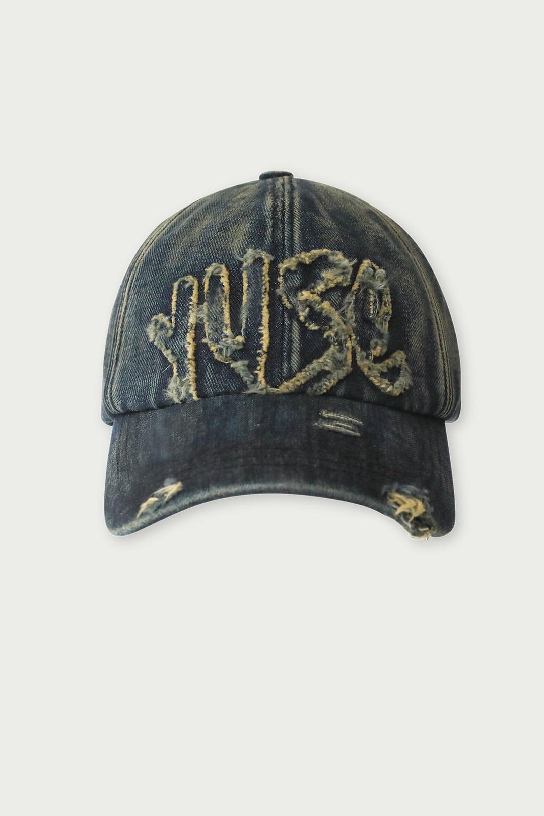 LOGO PATCH DENIM BALL CAP - INDIGO (10/4일 예약배송)