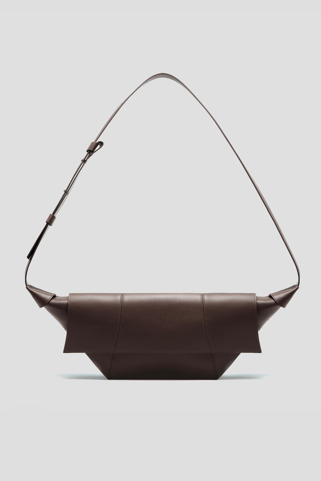 PALACE LEATHER HOBO BAG - WALNUT