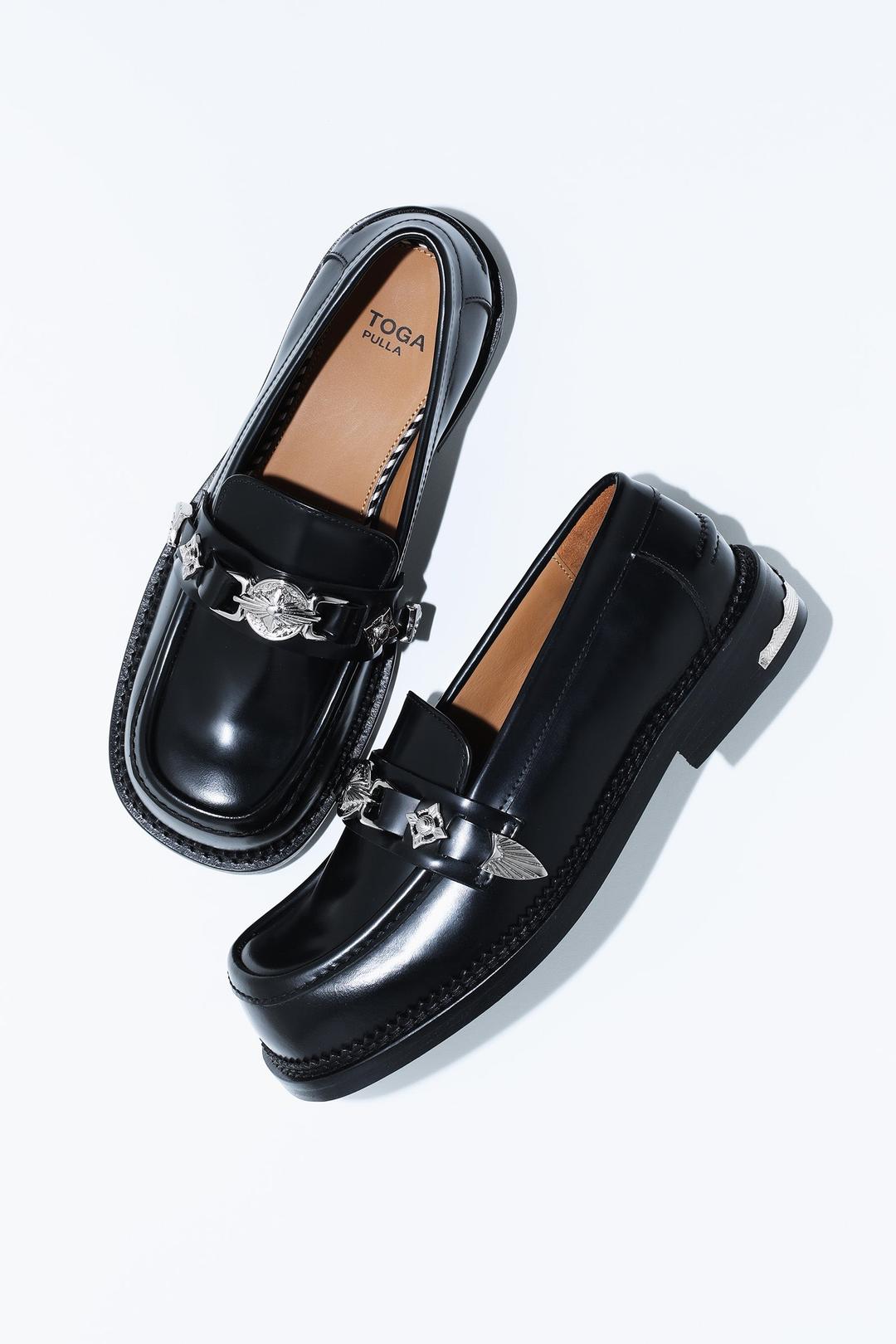 SQUARE METAL LOAFER(WOMEN) - Black Polido / 36