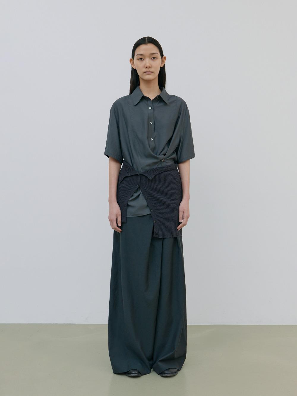 Twist Wrap Half Shirt (forest green)