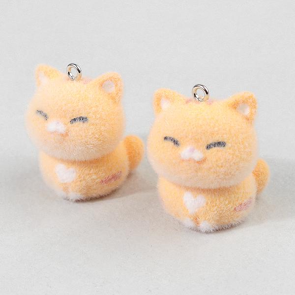 [6628-22]후로킹펜던트 웃는고양이 21x26mm ,1개