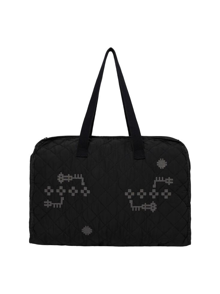 Quilted Tote Bag Black