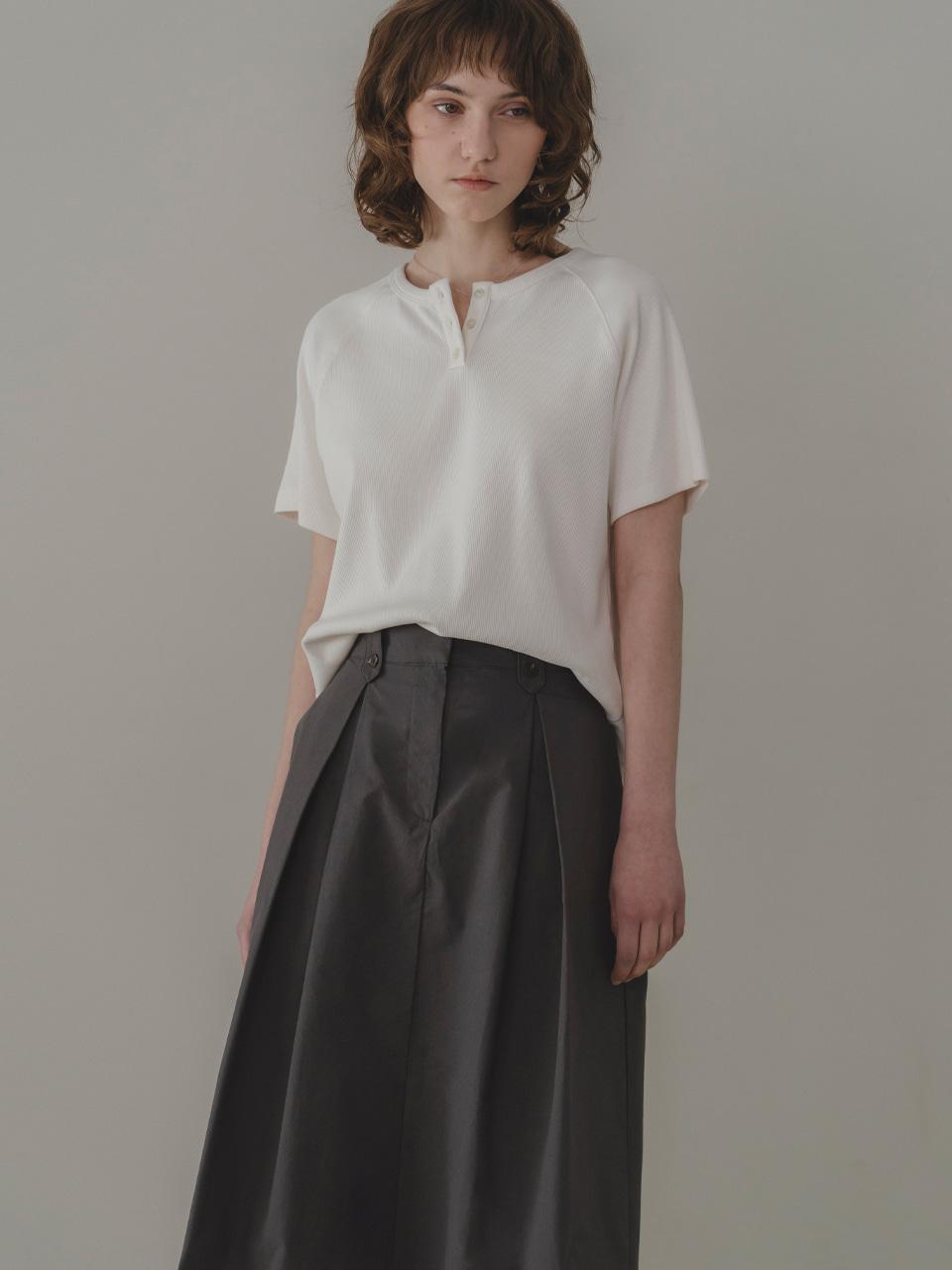 Button half t-shirt (ivory)