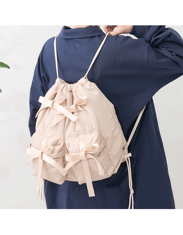 (나일론) CASSELINI RIBBON KNAPSACK BEIGE