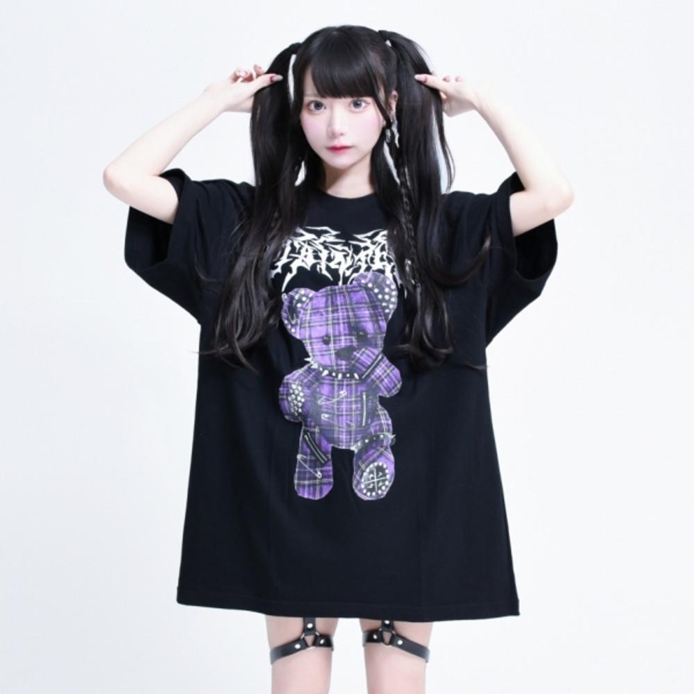 트라바스도쿄 반팔 펑크 베어 티셔츠