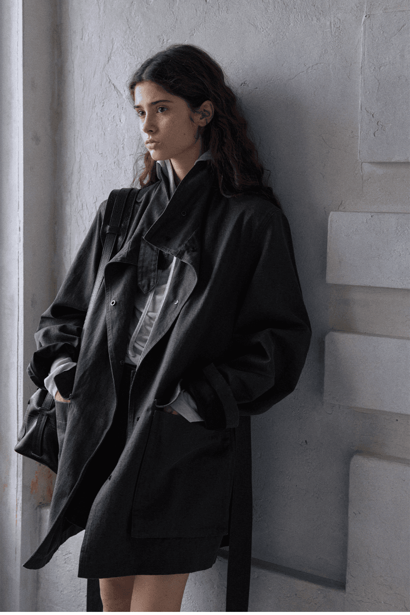 HELLO SEPTEMBER 루즈 카고 가죽 (PU) 재킷