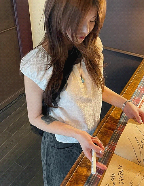 달리안 시어서커 블라우스