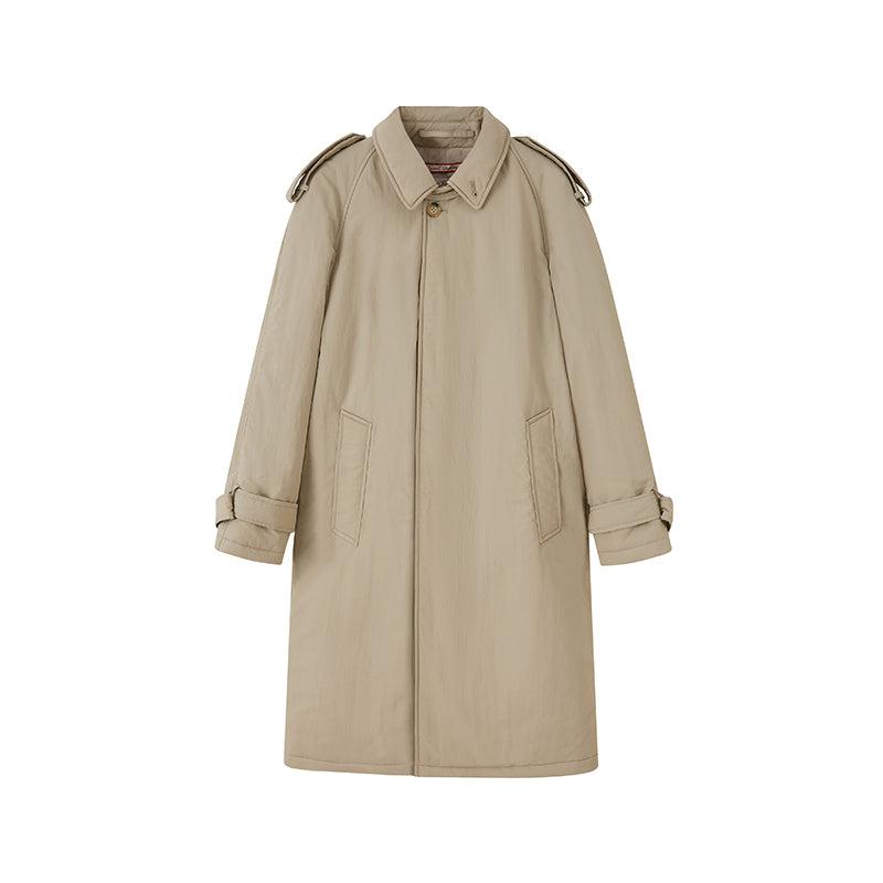 QUILTED MID-LENGTH TRENCH COAT - XS