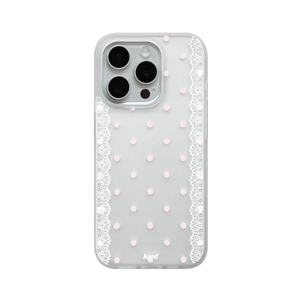 LACE DOT VEIL PHONE CASE (soft jelly)