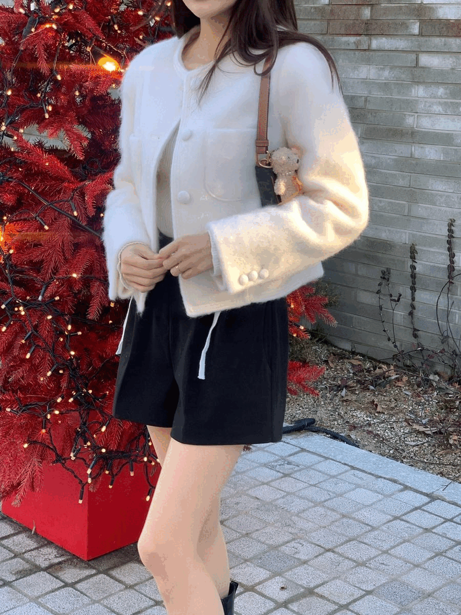 포밍 울 트위드 자켓