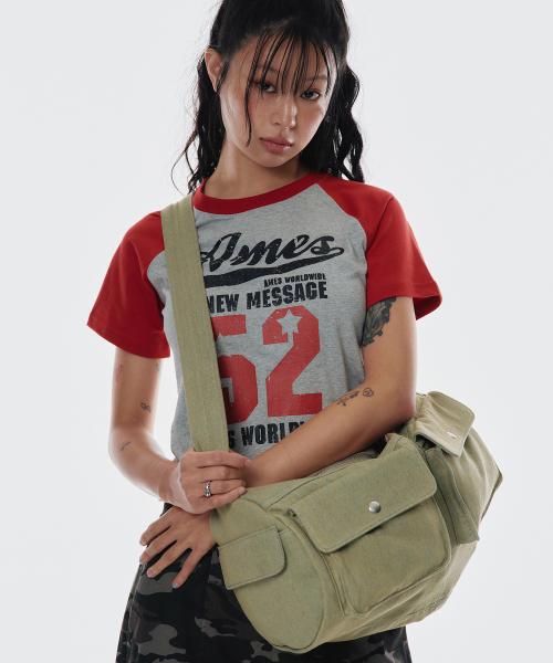 DENIM DUFFLE BAG KHAKI