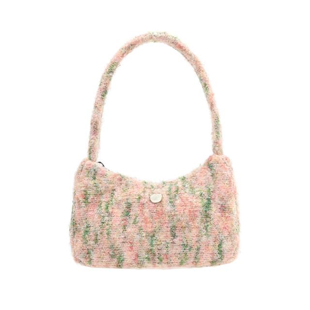 눈눈백_Knit mixed pink