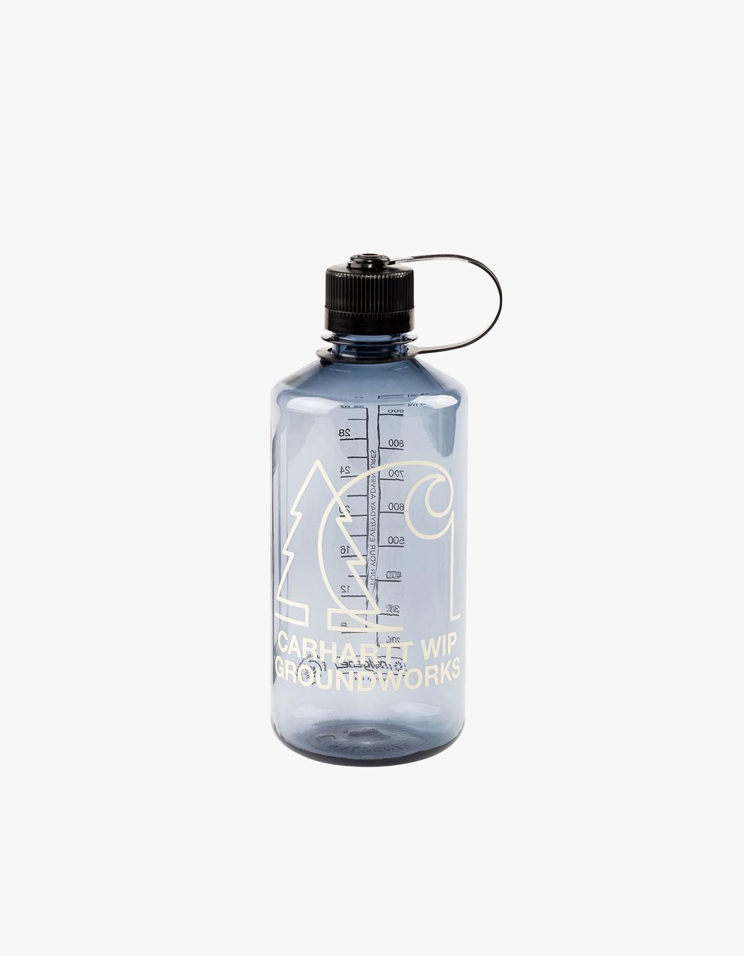 Groundworks Water Bottle - Groundworks Graphic, Clear/Black