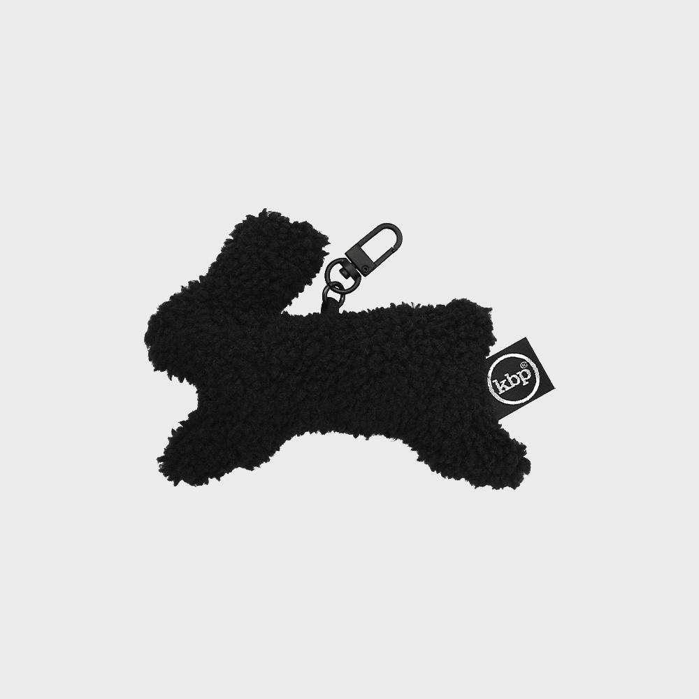 Happy Bunny Black Plush Key Ring