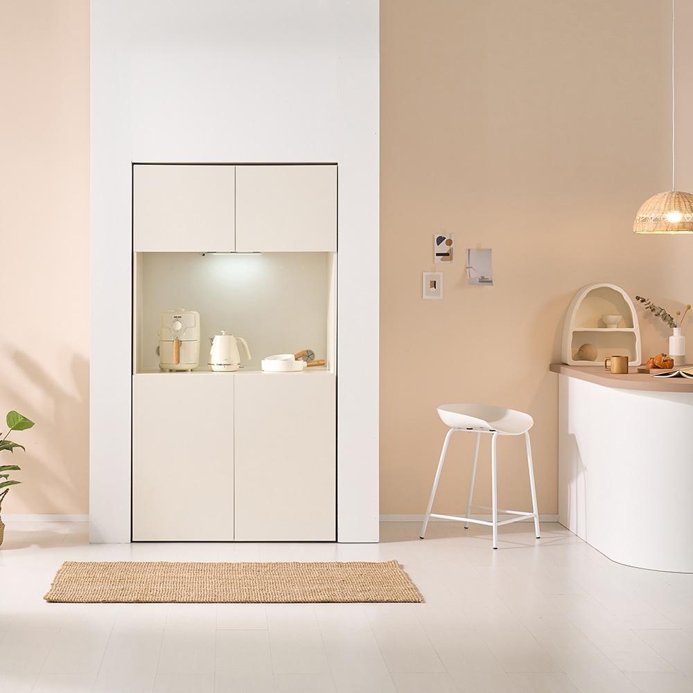 [굳-퍼니처마켓] 라빈 LED 빌트인 주방 수납장 오픈형 1000 (LED포함)