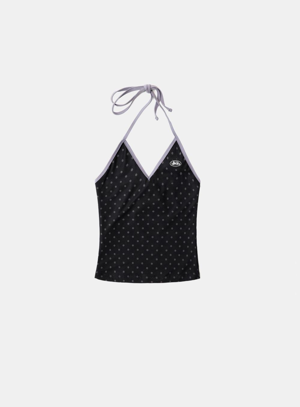 [AQUA] [w-tnk25-057] 스플래시 도트 홀터 탱크 - 블랙
