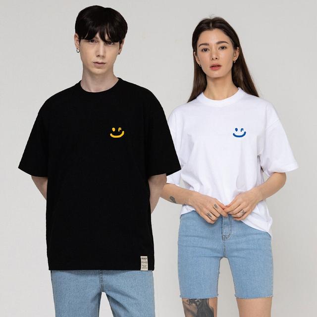 [UNISEX]스몰 드로잉스마일 반팔티_5color