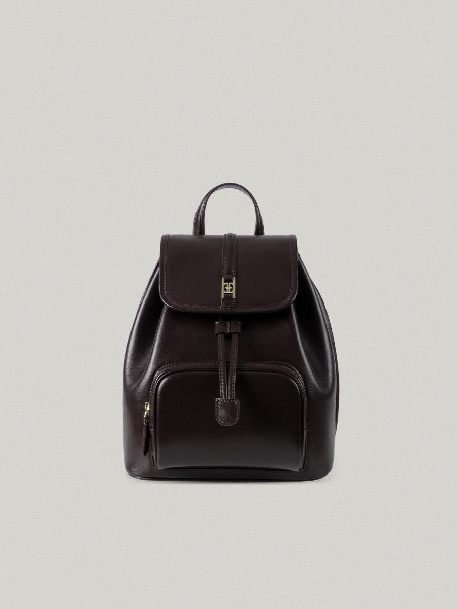Classic Logo Poche Backpack Marron - plain클래식 로고 포쉬 백팩[6월 16일 순차출고 예약배송]