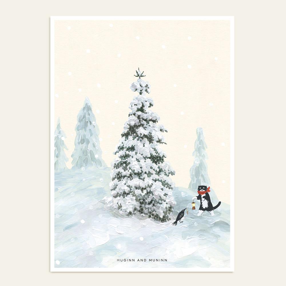 snowy day  - Drawing card