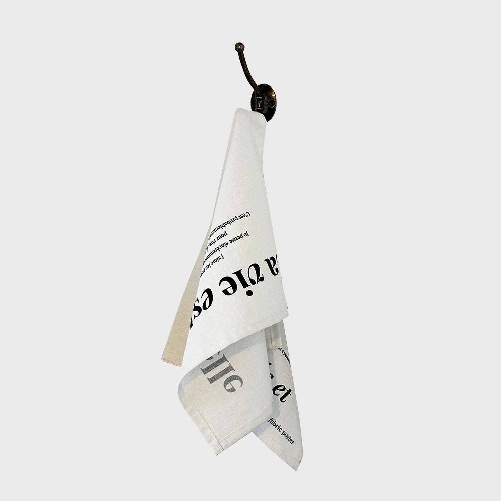 레터링 린넨 키친크로스 ver.La vie est belle