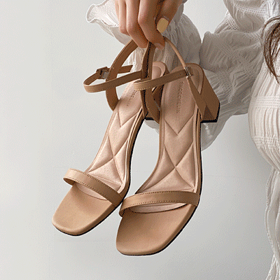 [무중력 구름깔창] 썸머 컬러라인 2.5cm & 5cm 스트랩 샌들힐 #천연면피 소가죽