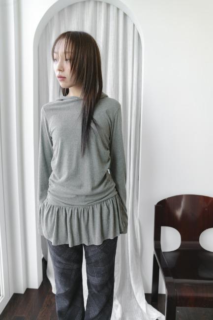 golgi shirring hood top(4colors)