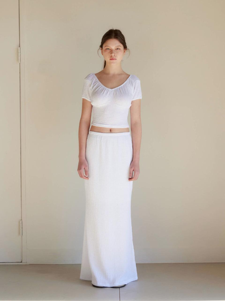 ROSE LONG SKIRT / WHITE